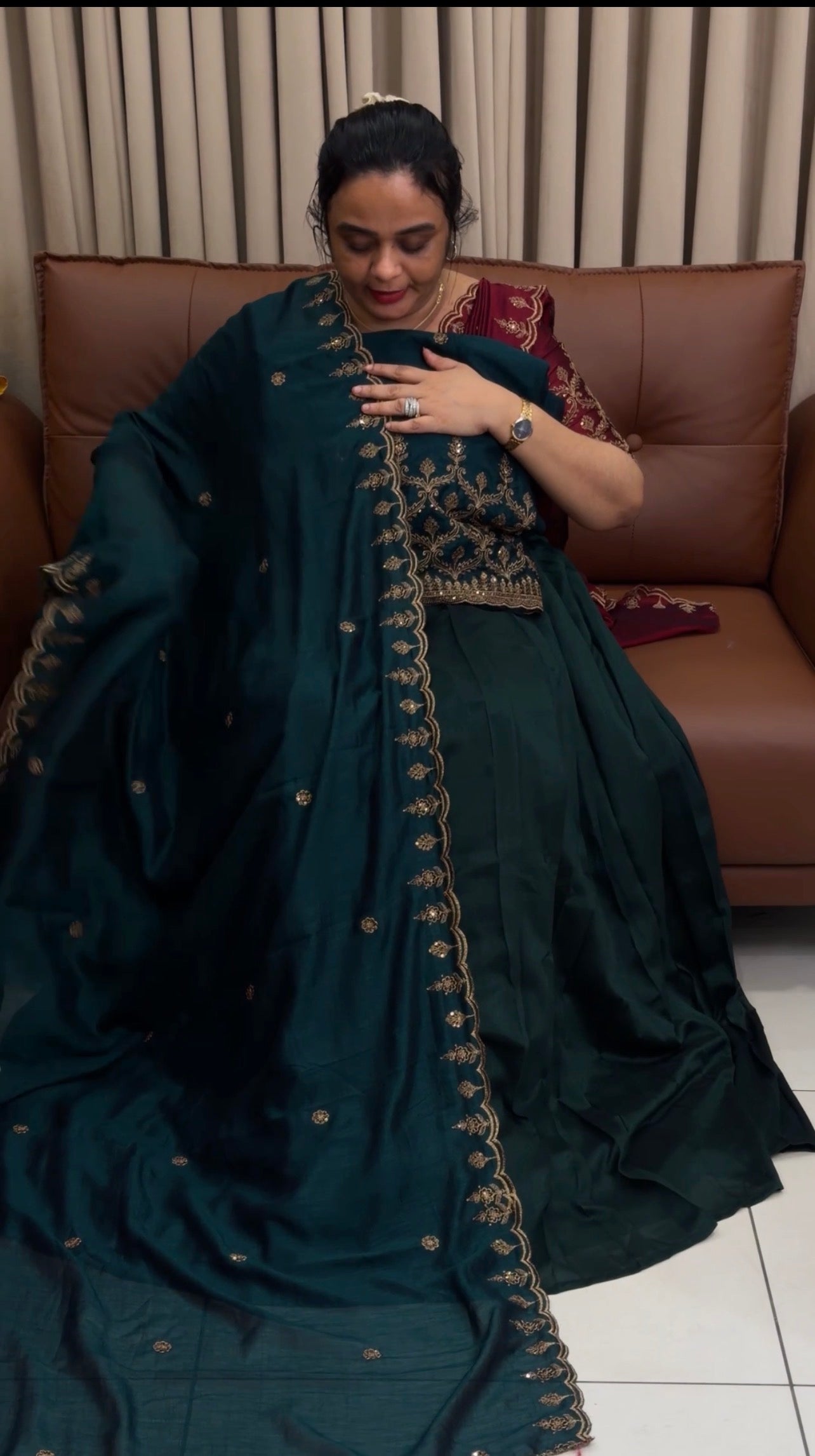 IHA'S IN-HOUSE SEMI STITCHED DHAVANI SETS - IHA 34725