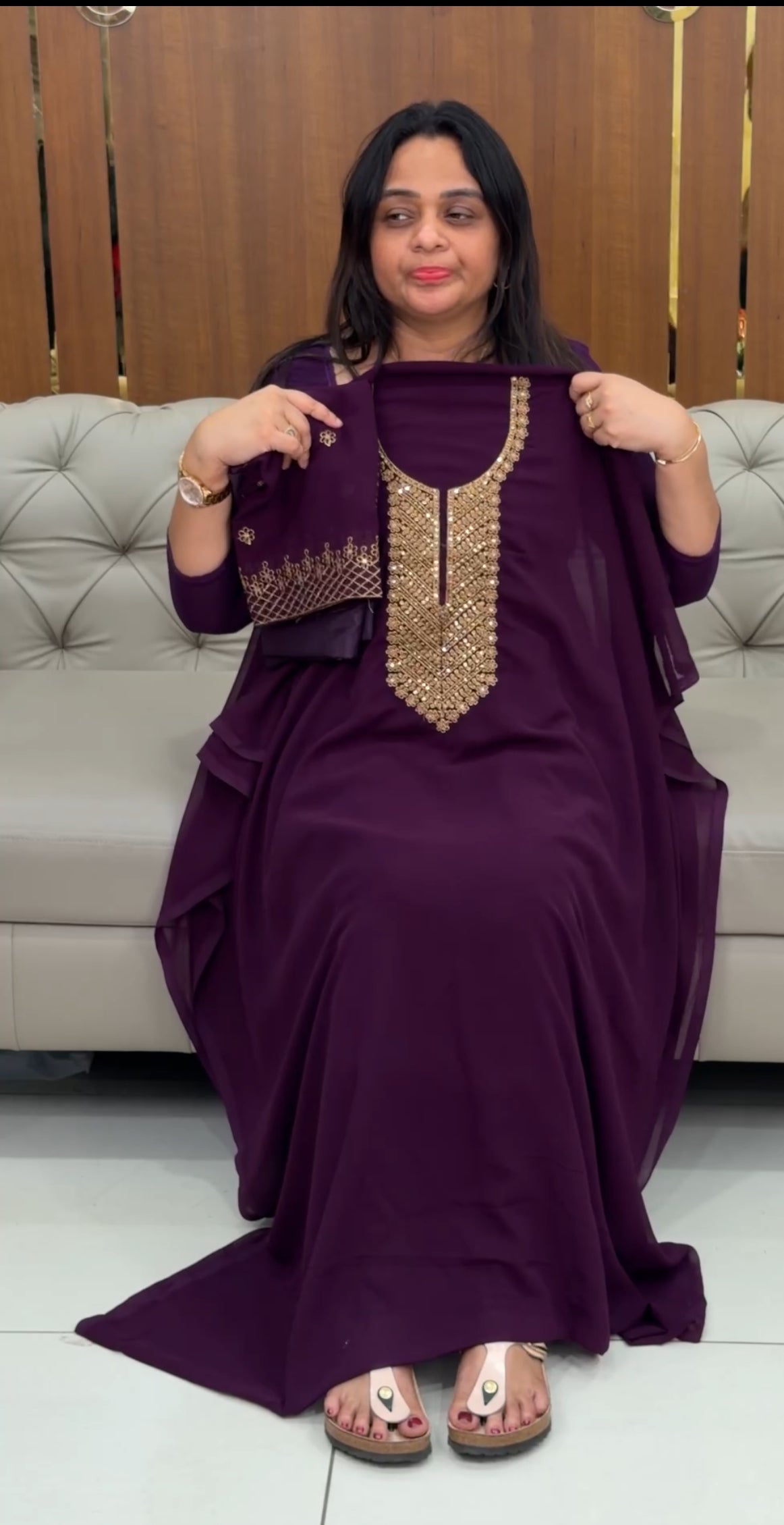 FAUX GEORGETTE UNSTITCHED SALWAR SUITS - IHA 29188