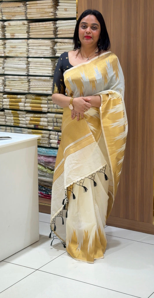 FORWARD MALAI CHANDERI SAREES - IHA 33977