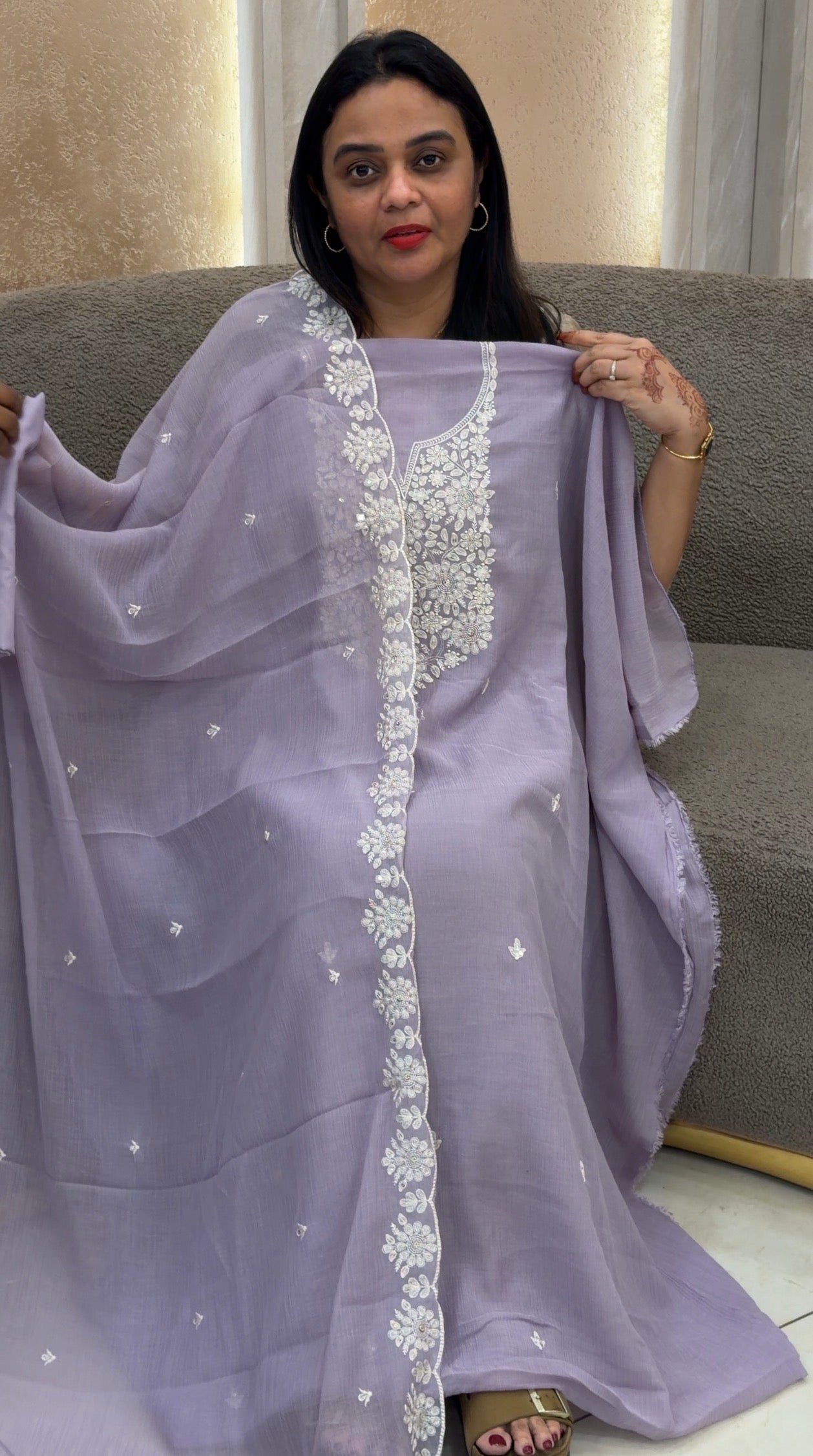 MUL CRUSHED UNSTITCHED SALWAR SUITS - IHA 33058