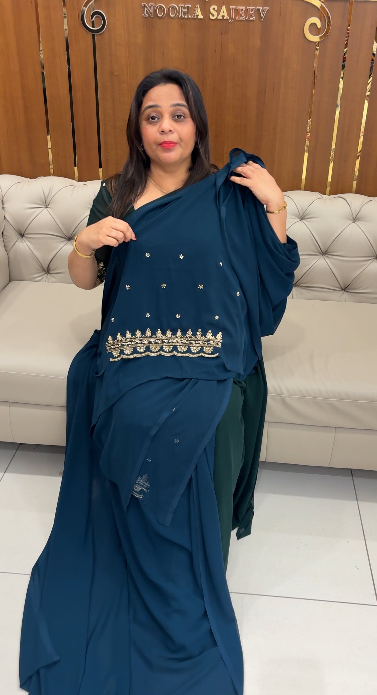 FAUX GEORGETTE SAREES  - IHA 25709