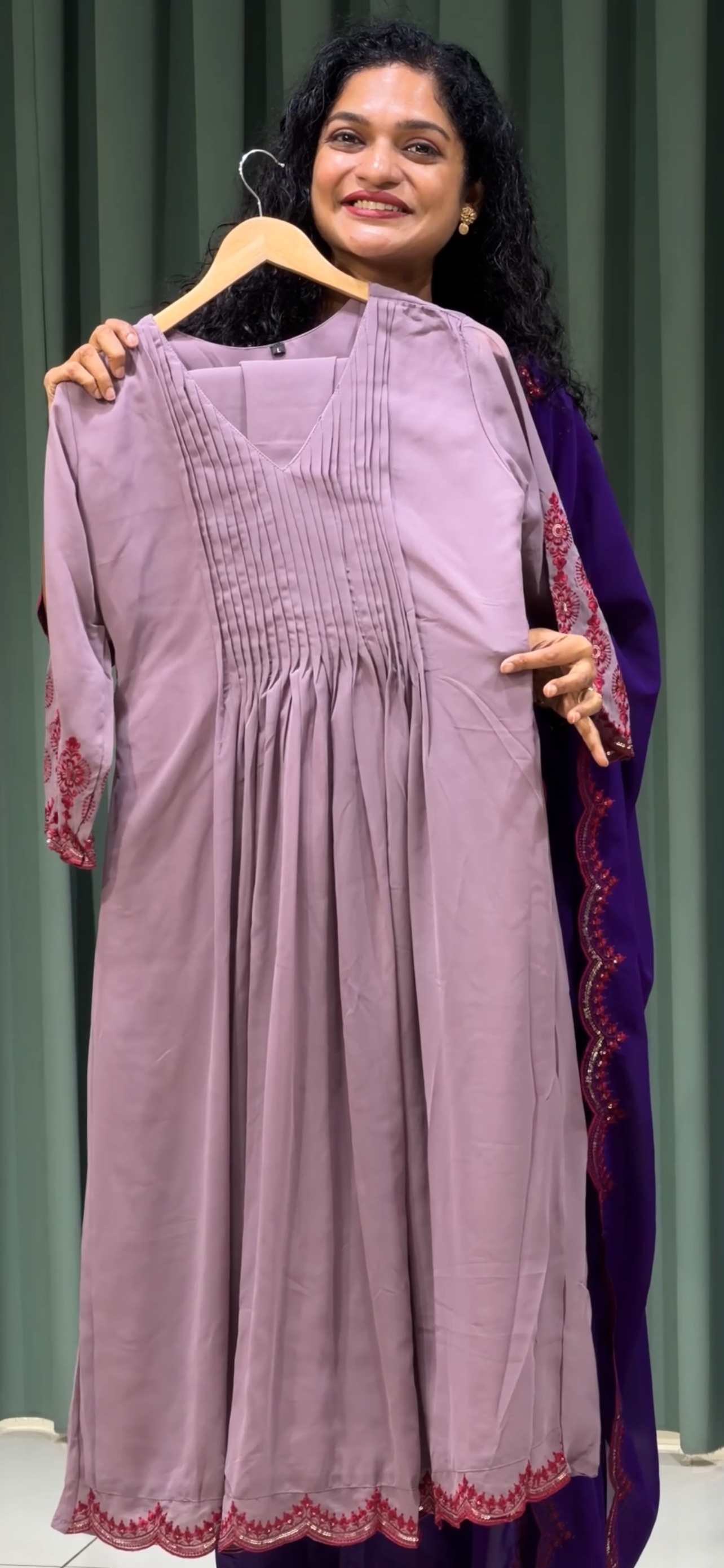 GEORGETTE TOP, BOTTOM AND DUPATTA - IHA 33713