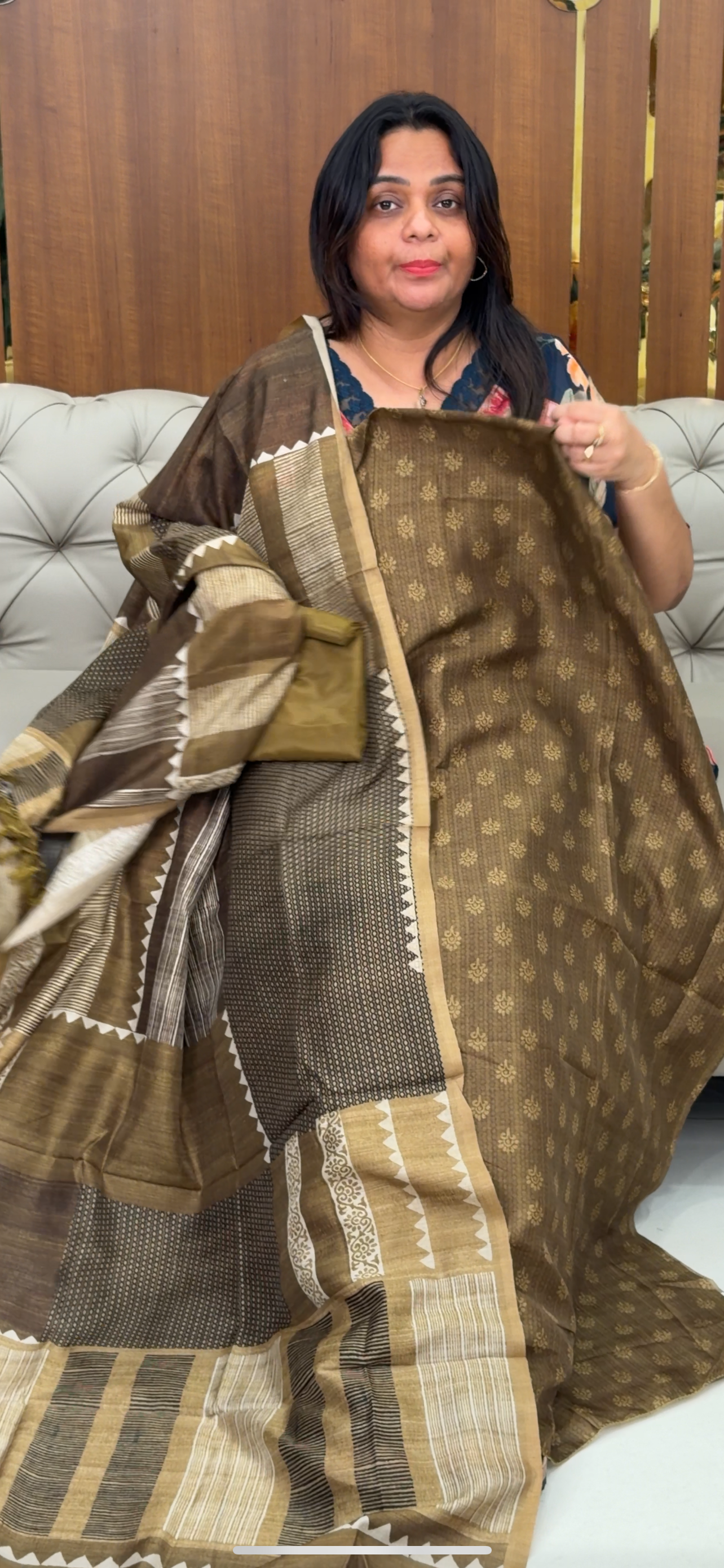 SEMI RAW SILK PRINTED UNSTITCHED SALWAR SUITS - IHA 28976