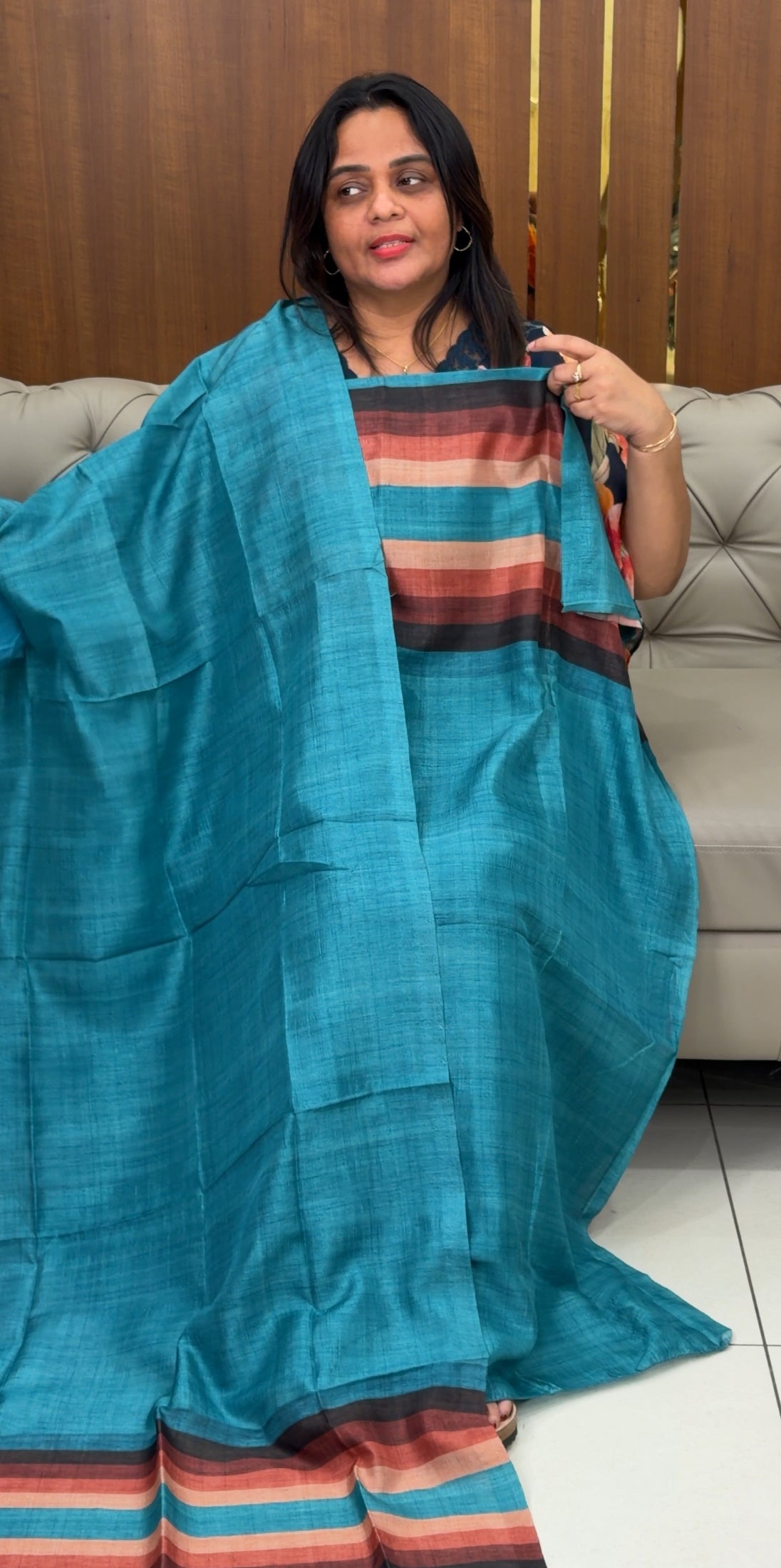 SEMI RAW SILK UNSTITCHED SALWAR SUITS - IHA 28973