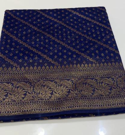 SEMI BANARASI SAREES - IHA 17149