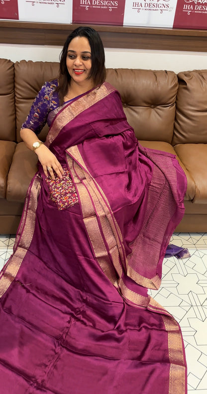 DESIGNER CRAPE SILK SAREES - IHA 16111