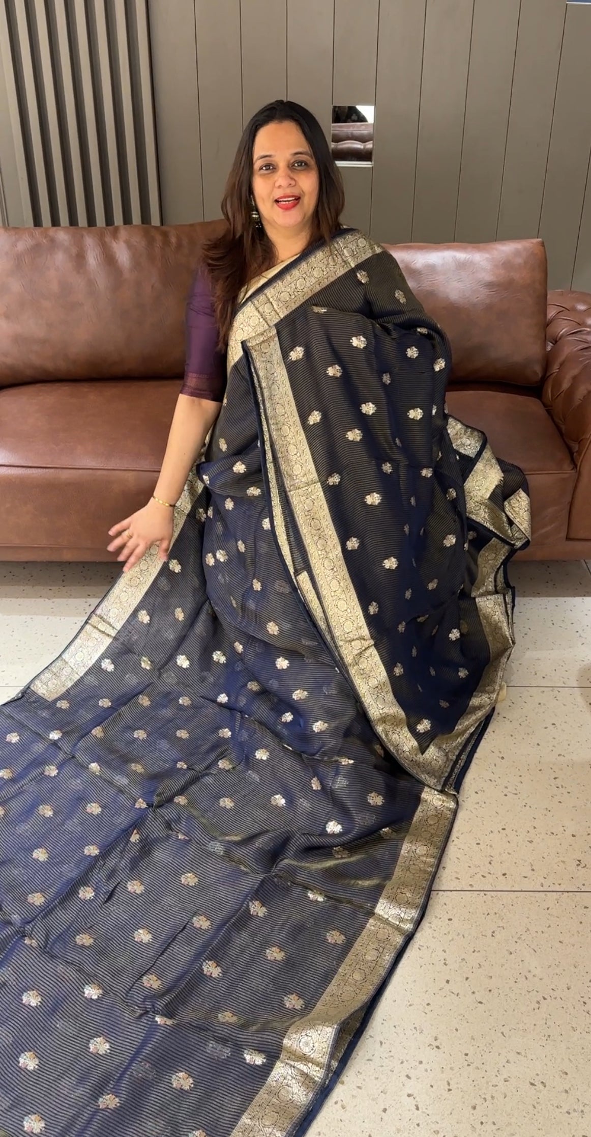 BANARASI TISSUE SAREES - IHA 15076