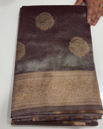 TISSUE BANARASI SAREES - IHA 18769