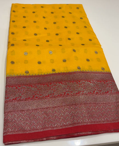 SEMI BANARASI SAREES - IHA 16772