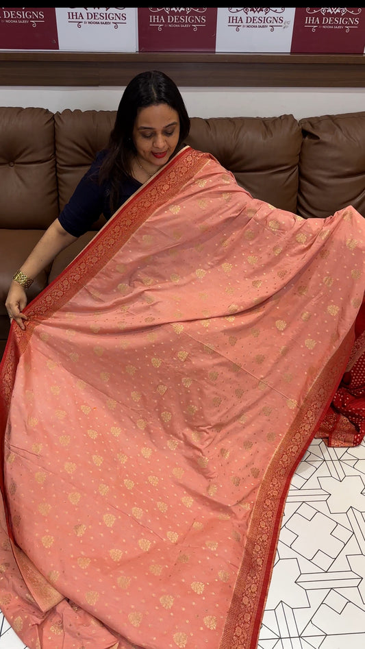 SEMI BANARASI SAREE - IHA 19519