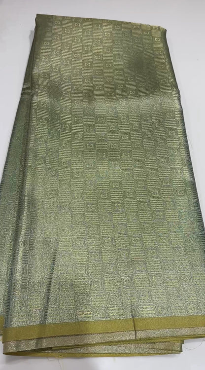 SEMI TISSUE SAREES - IHA 18706