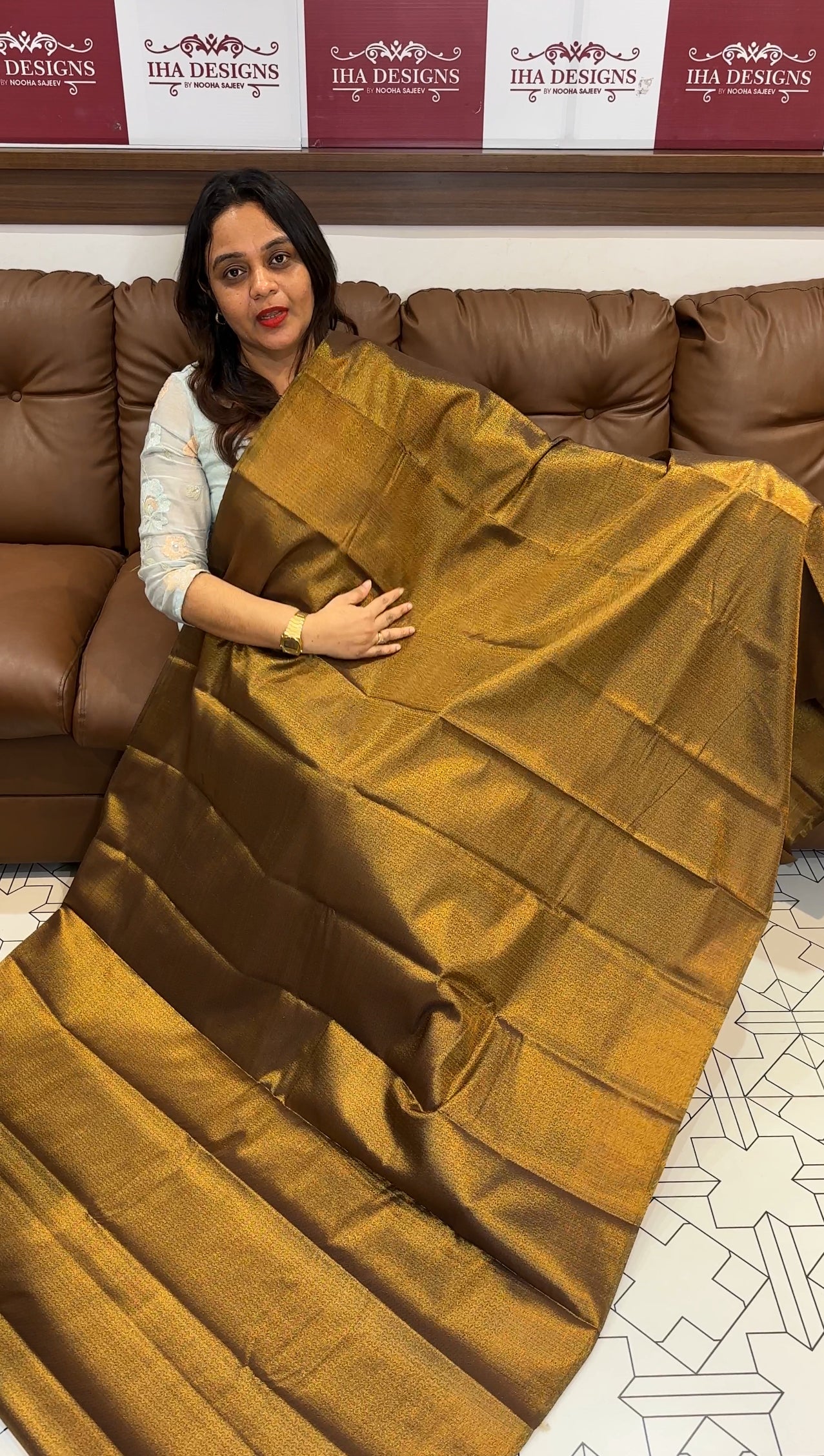 SEMI TISSUE SILK SAREE - IHA 17542