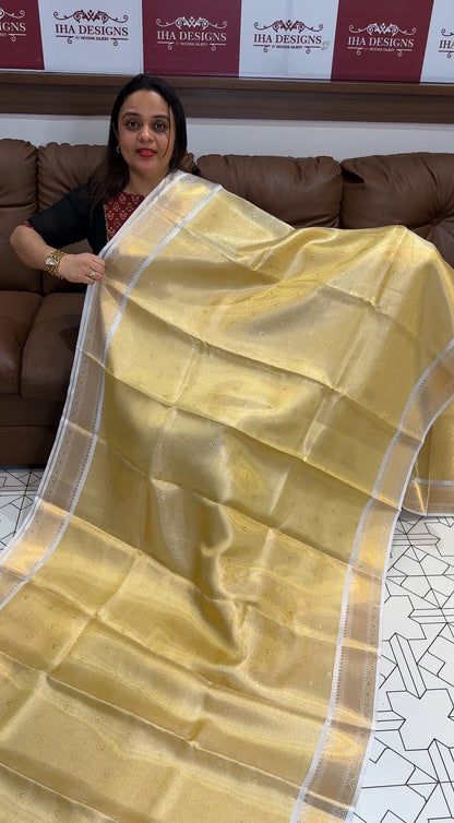 DESIGNER TISSUE SAREES - IHA 18986