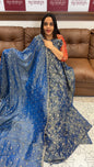 IHA'S IN-HOUSE TISSUE UNSTITCHED SALWAR SUITS  - IHA 18587