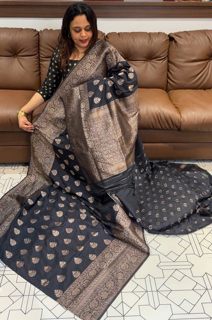 SEMI KATAN SAREE - IHA 14566