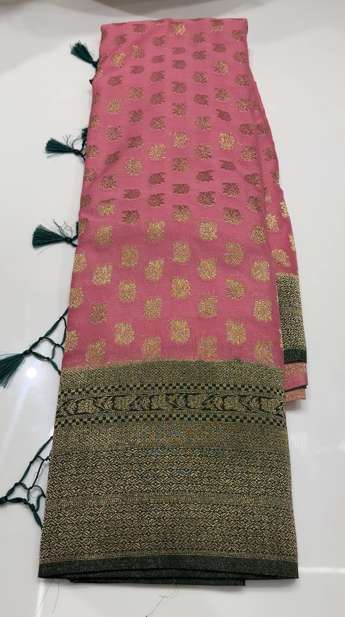 SEMI BANARASI SAREES - IHA 18280