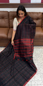 HANDLOOM LINEN SAREE - IHA 18055