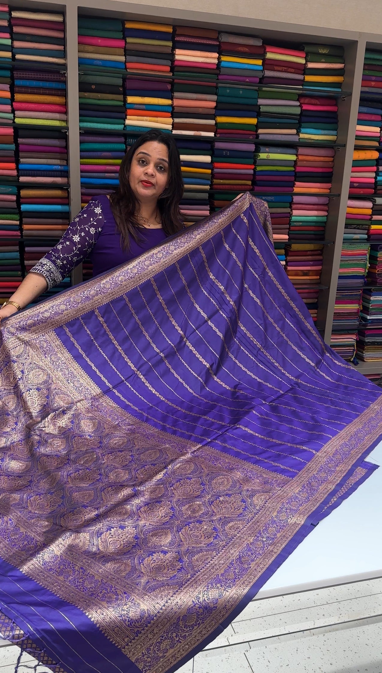 SEMI KATAN BANARASI SAREES - IHA 16770