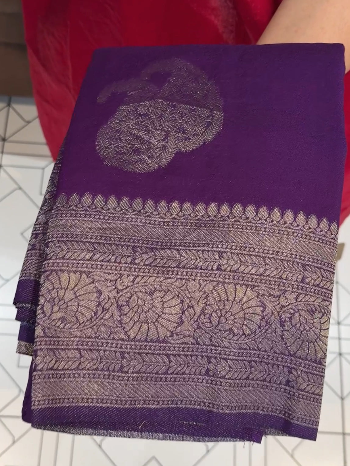 SEMI BANARASI SAREE - IHA 19196