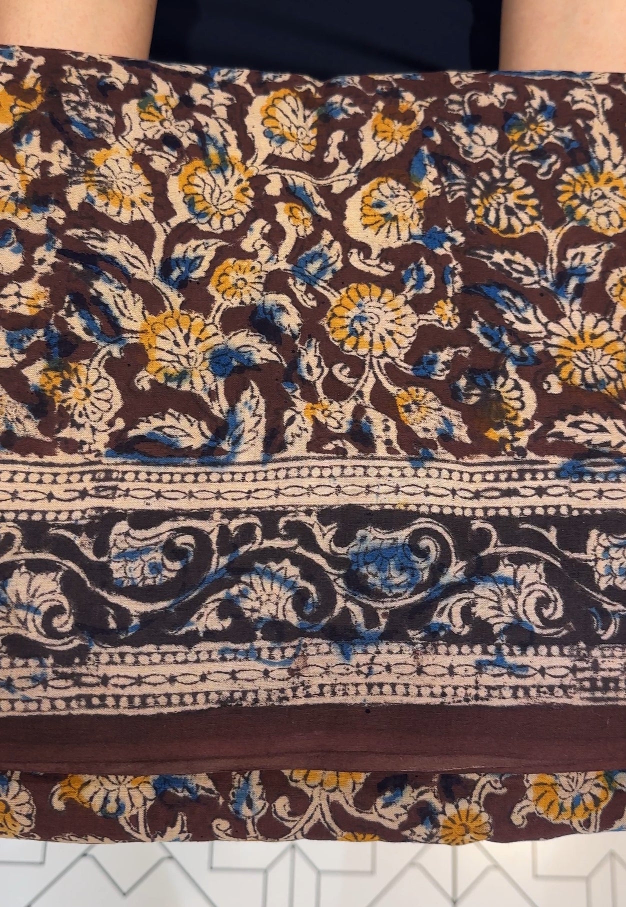 COTTON KALAMKARI PRINTED SAREE - IHA 17843