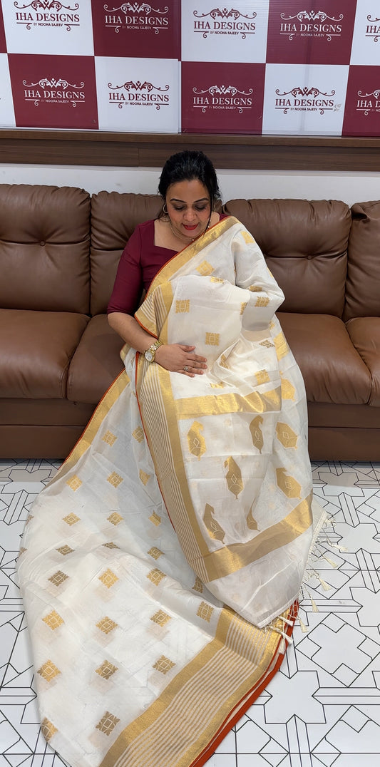 DESIGNER ONAM SAREES - IHA 15957