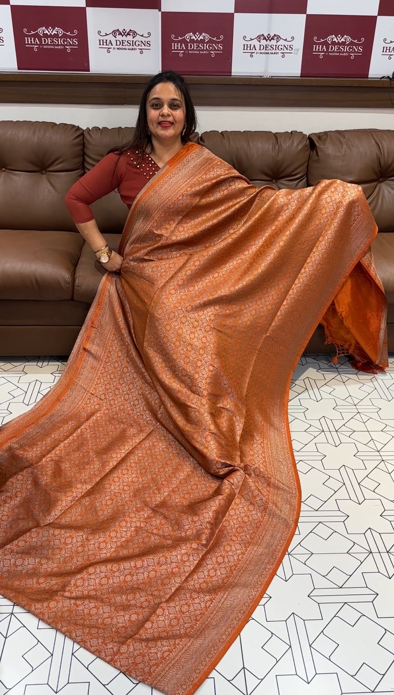 SEMI KATAN SAREE - IHA 14597