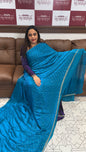 DESIGNER VELVET ORGANZA SAREES - IHA 18939