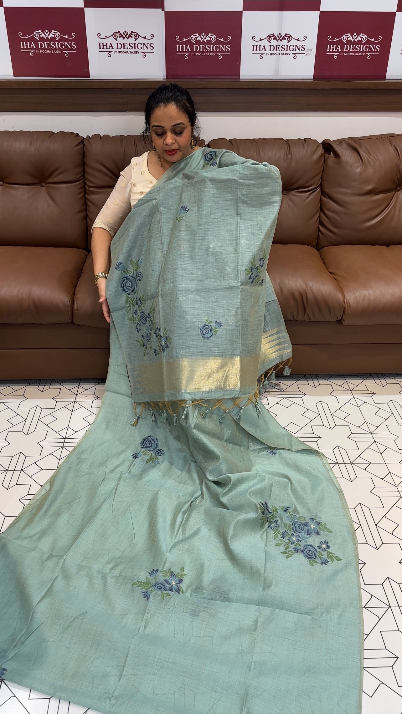 BUDGET BUY CHANDERI SAREE - IHA 16054