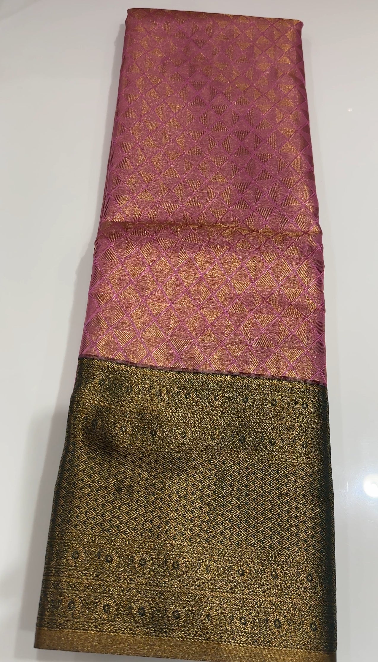 TISSUE KANCHIPURAM SILK SAREE - IHA 19310