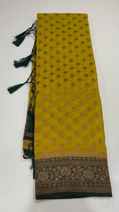 CRAPE BANARASI SAREES - IHA 18542