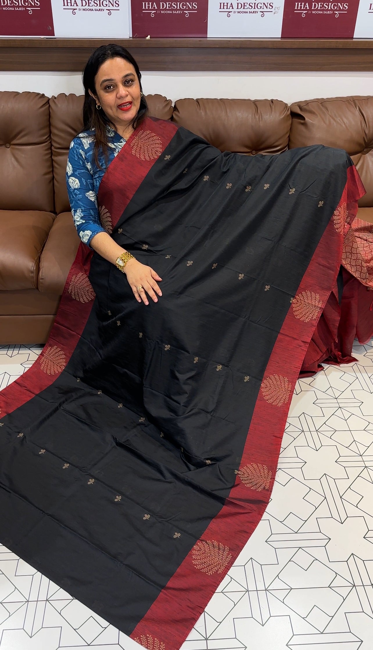 DESIGNER SEMI SILK SAREES - IHA 18514