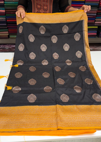 SEMI BANARASI SAREES - IHA 18730