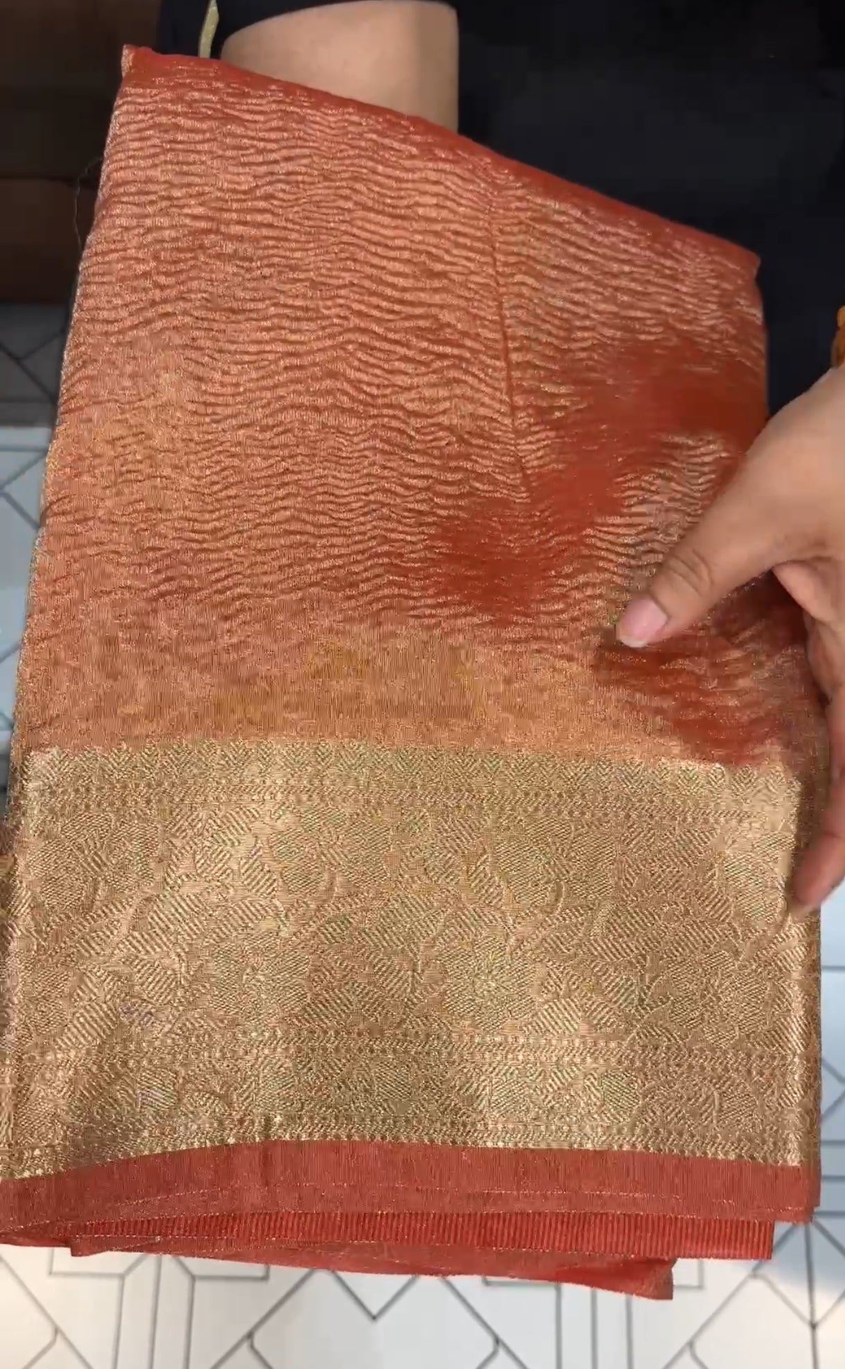 CRUSHED BANARASI SAREE - IHA  18461