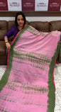 SHIBORI PRINTED COTTON SAREE - IHA 19089