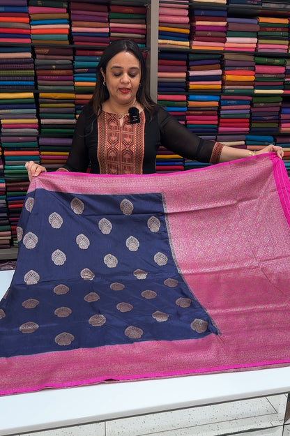 SEMI BANARASI SAREES - IHA 18730