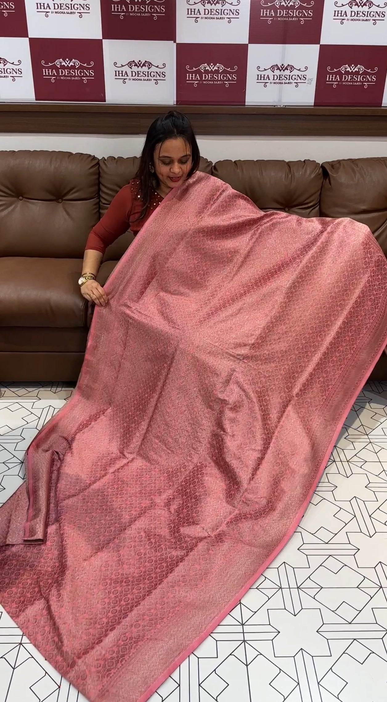 SEMI KATAN SAREE - IHA 14597