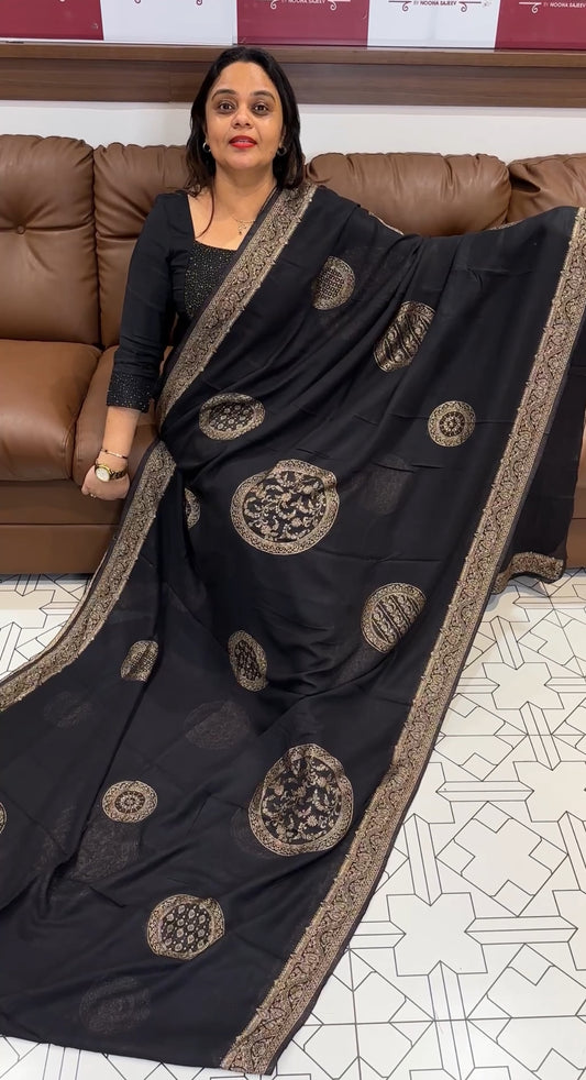 GEORGETTE BANARSI SAREE - IHA 17805