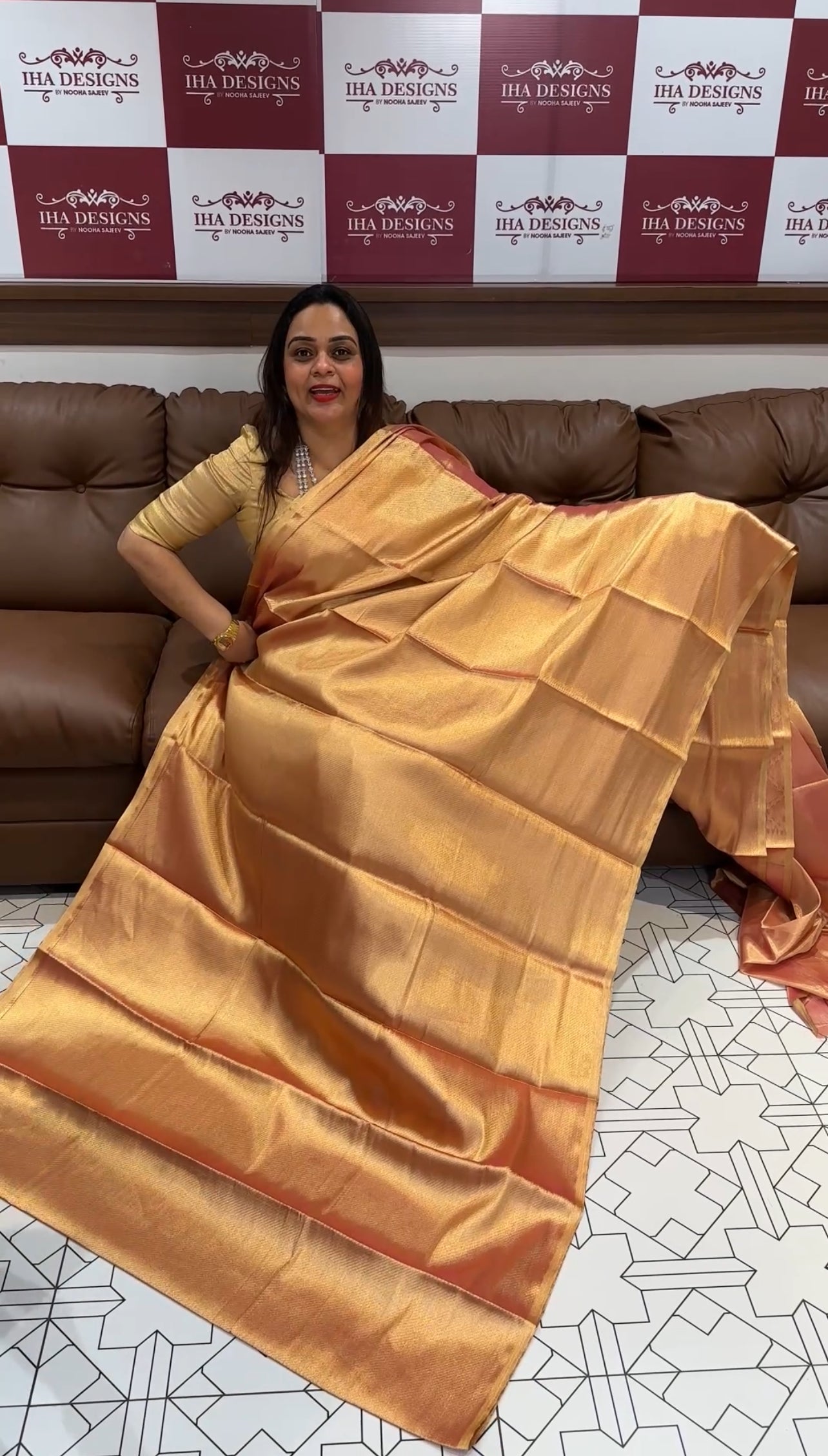 TISSUE SILK SAREES - IHA 17986