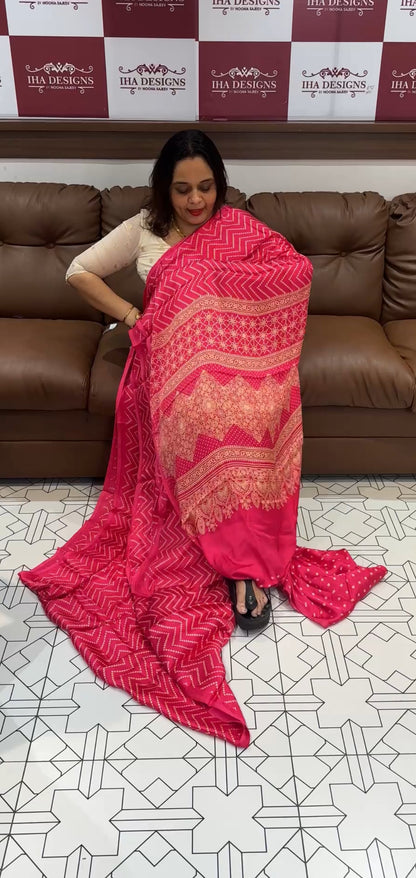 BANDGEJ PRINTED SAREE - IHA 15705