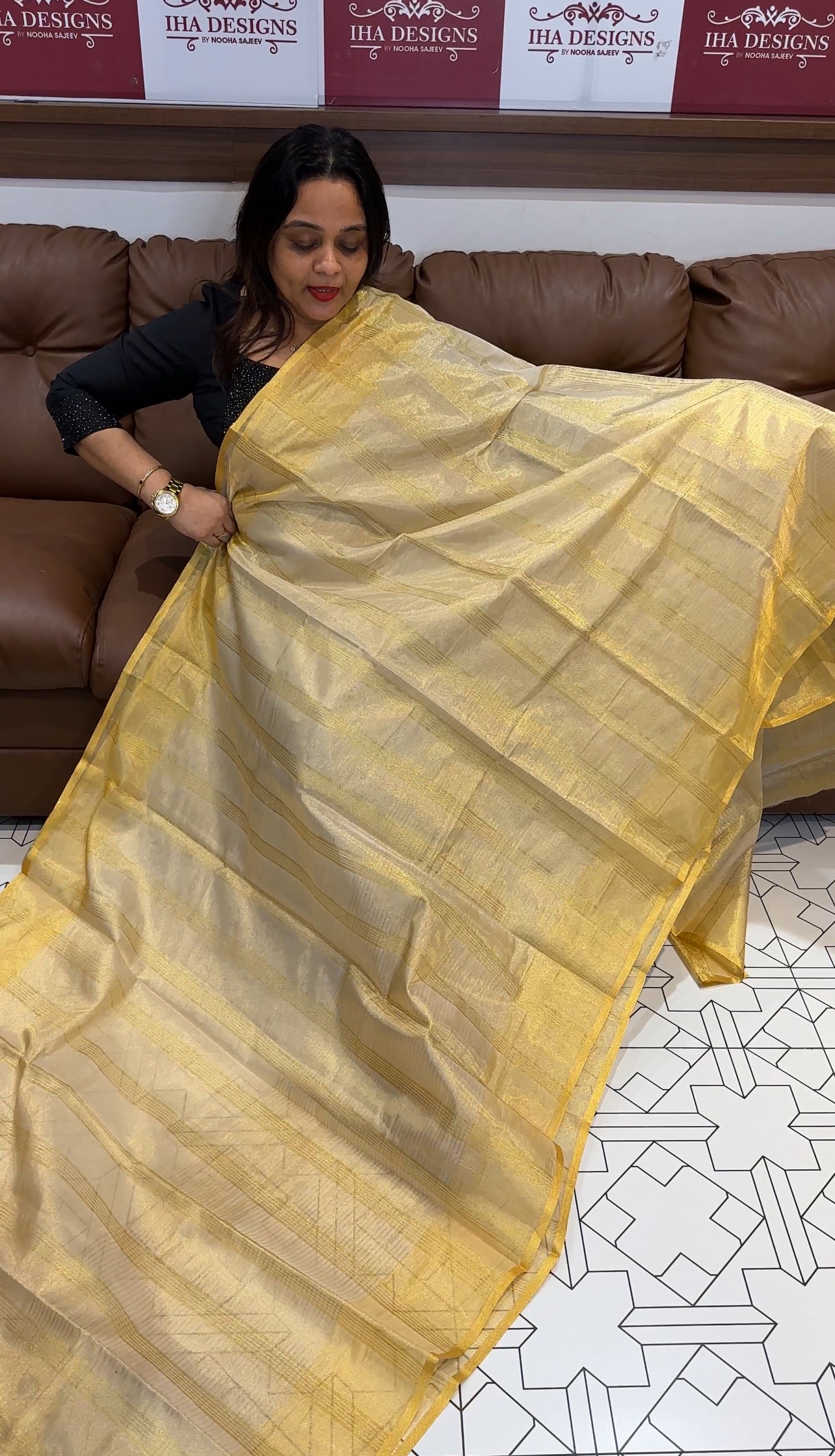 BUDGET BUY TISSUE SAREE - IHA 17990