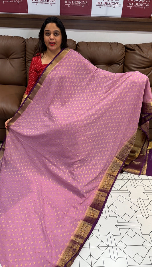 GEORGETTE BANARASI SAREE - IHA 18086