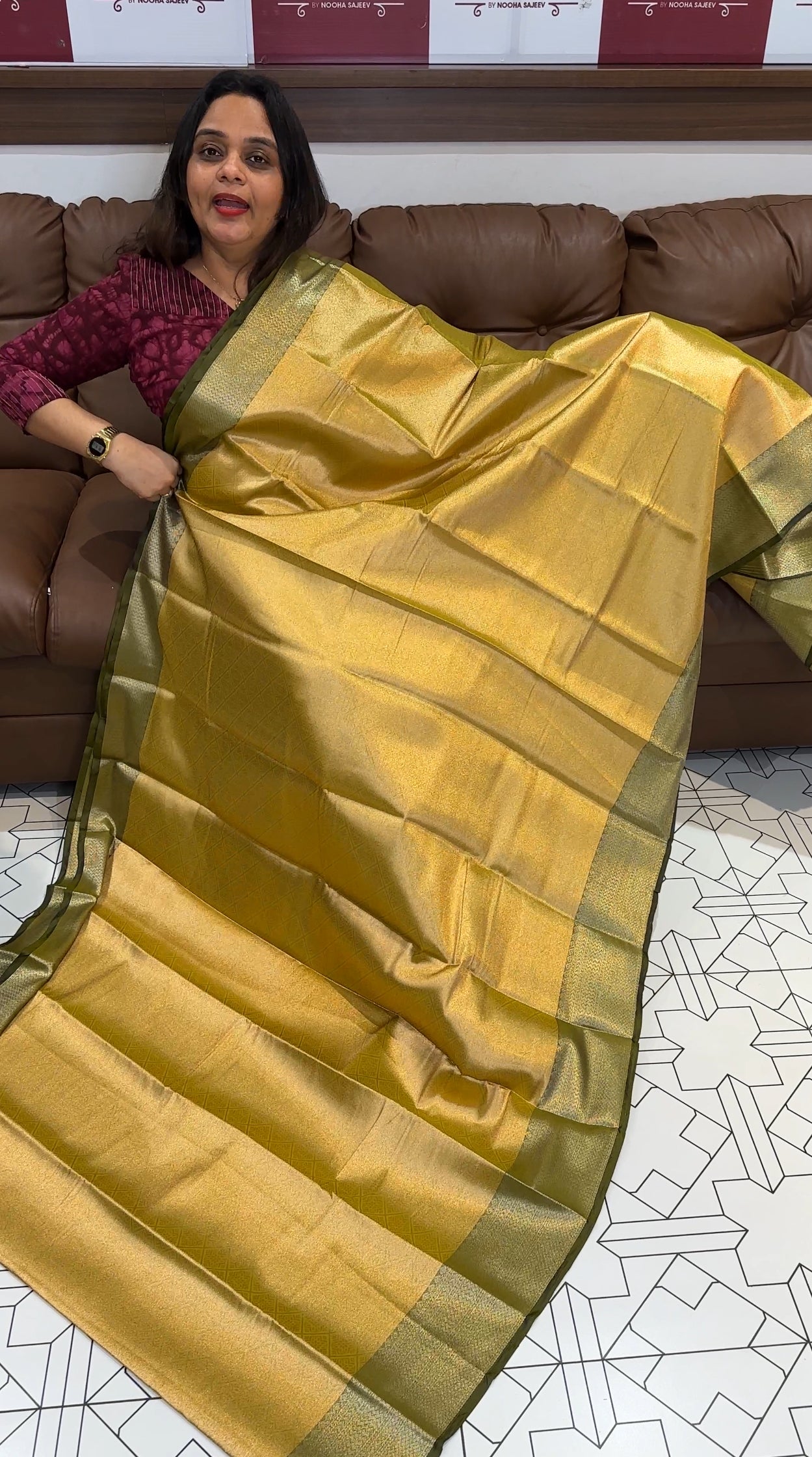 SEMI TISSUE SILK SAREE - IHA 18038