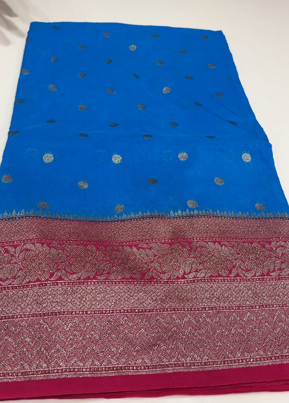 SEMI BANARASI SAREES - IHA 16772