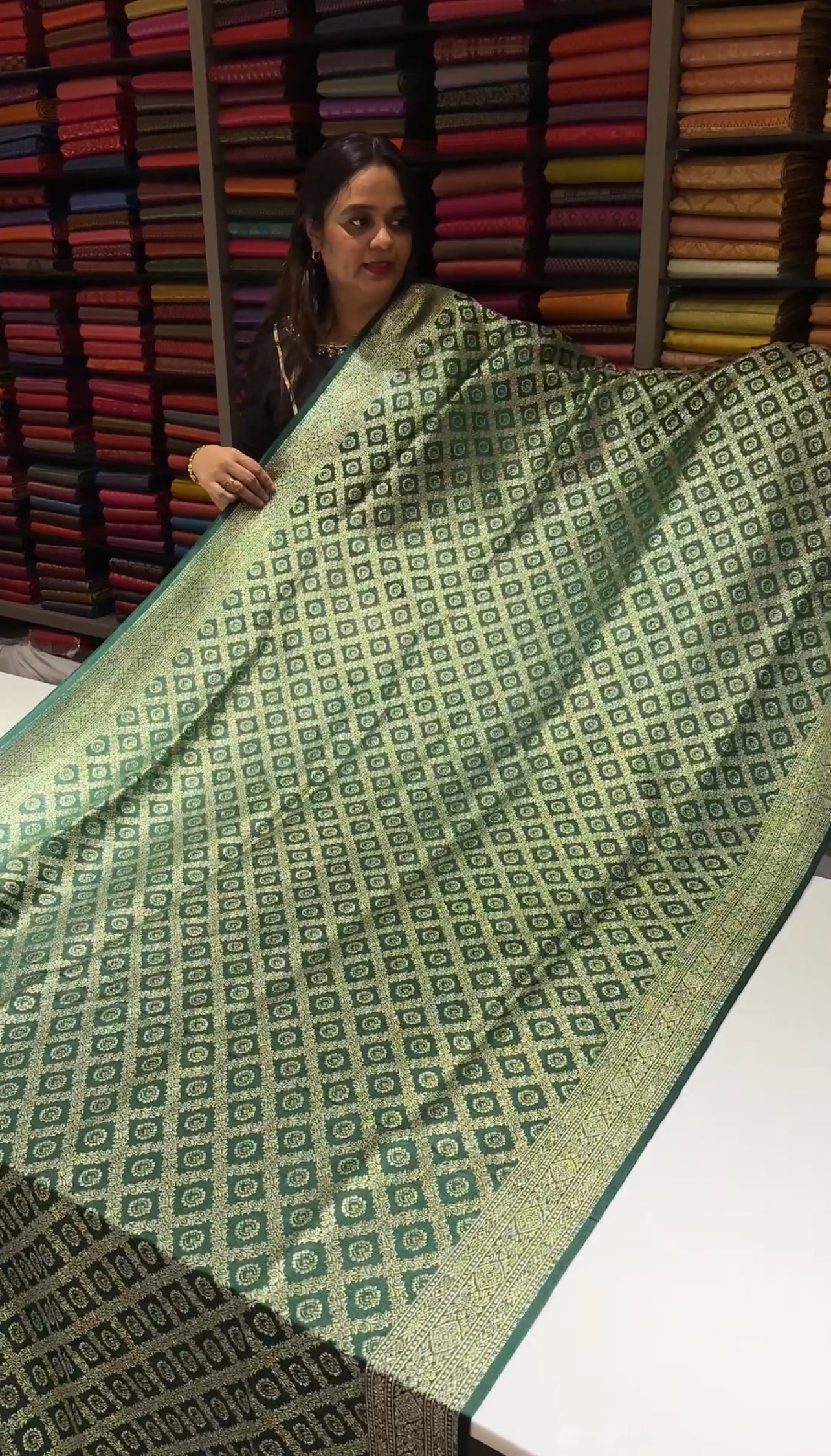 HANDLOOM KATAN BANARASI SAREES - IHA 18509