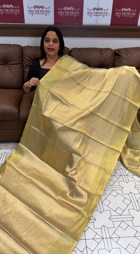 GOLDEN TISSUE SAREE - IHA 17866