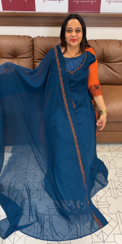 IHA'S IN-HOUSE DESIGNER SLITTED TOP AND DUPATTA - IHA 19143