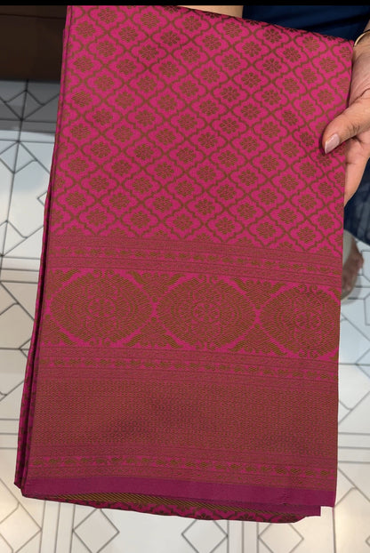 BUDGET BUY SEMI BANARASI SAREES - IHA 18312