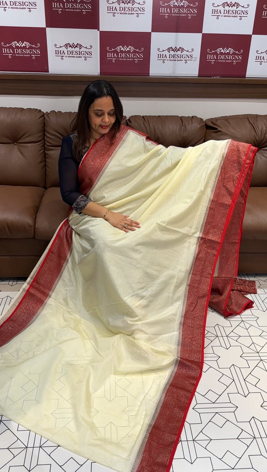 SEMI BANARASI SAREES - IHA 15118