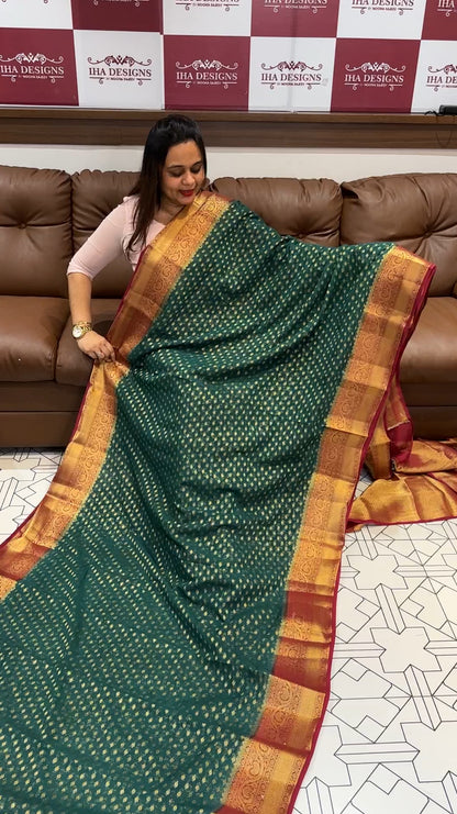 GEORGETTE BANARASI SAREE - IHA 14860