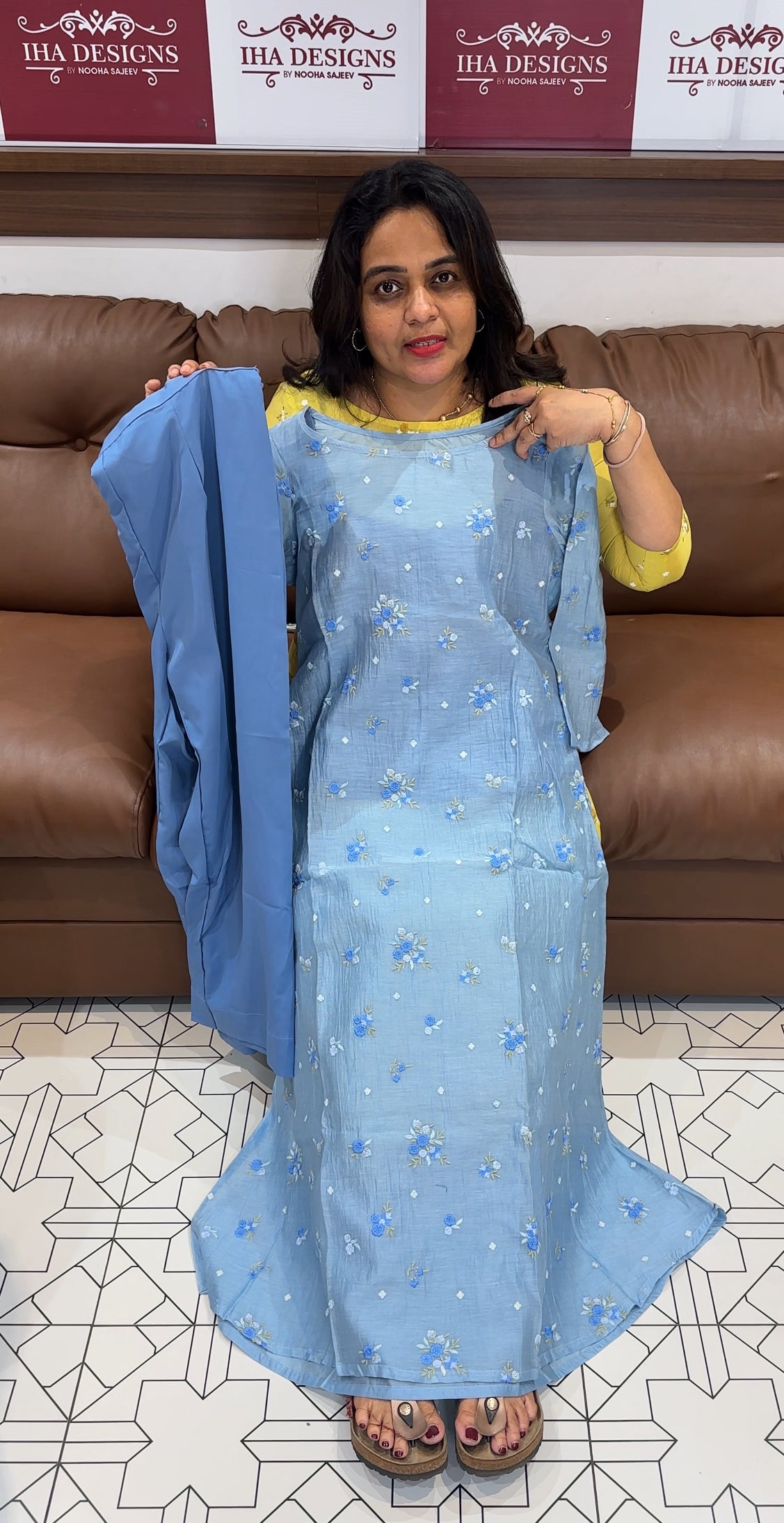 IHA'S IN-HOUSE MALAI CHANDERI CO-ORDS SETS - IHA 26322